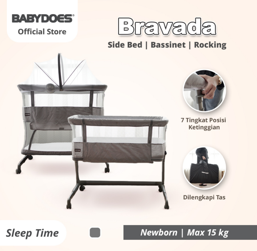 Babydoes 3in1 Bravada Bedside Baby Box