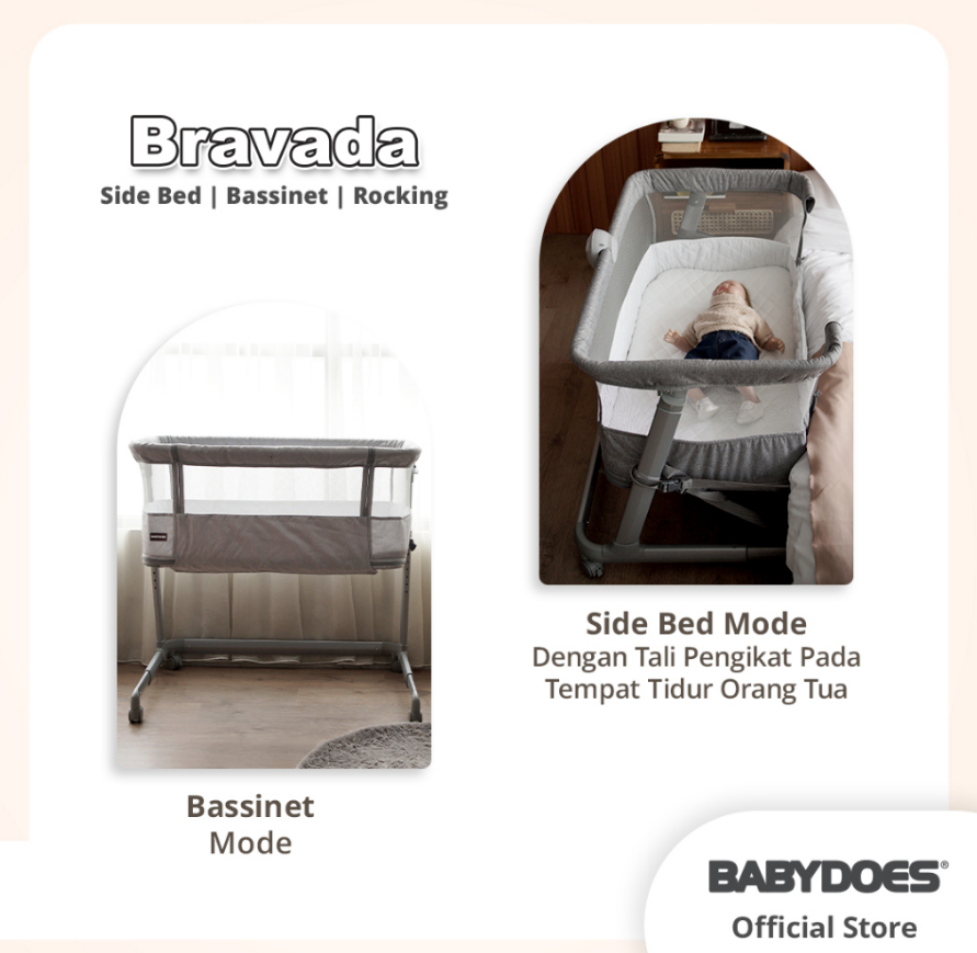 Babydoes 3in1 Bravada Bedside Baby Box