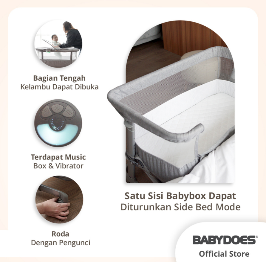 Babydoes 3in1 Bravada Bedside Baby Box
