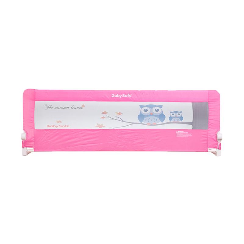 Babysafe Bedrail Owl Pink