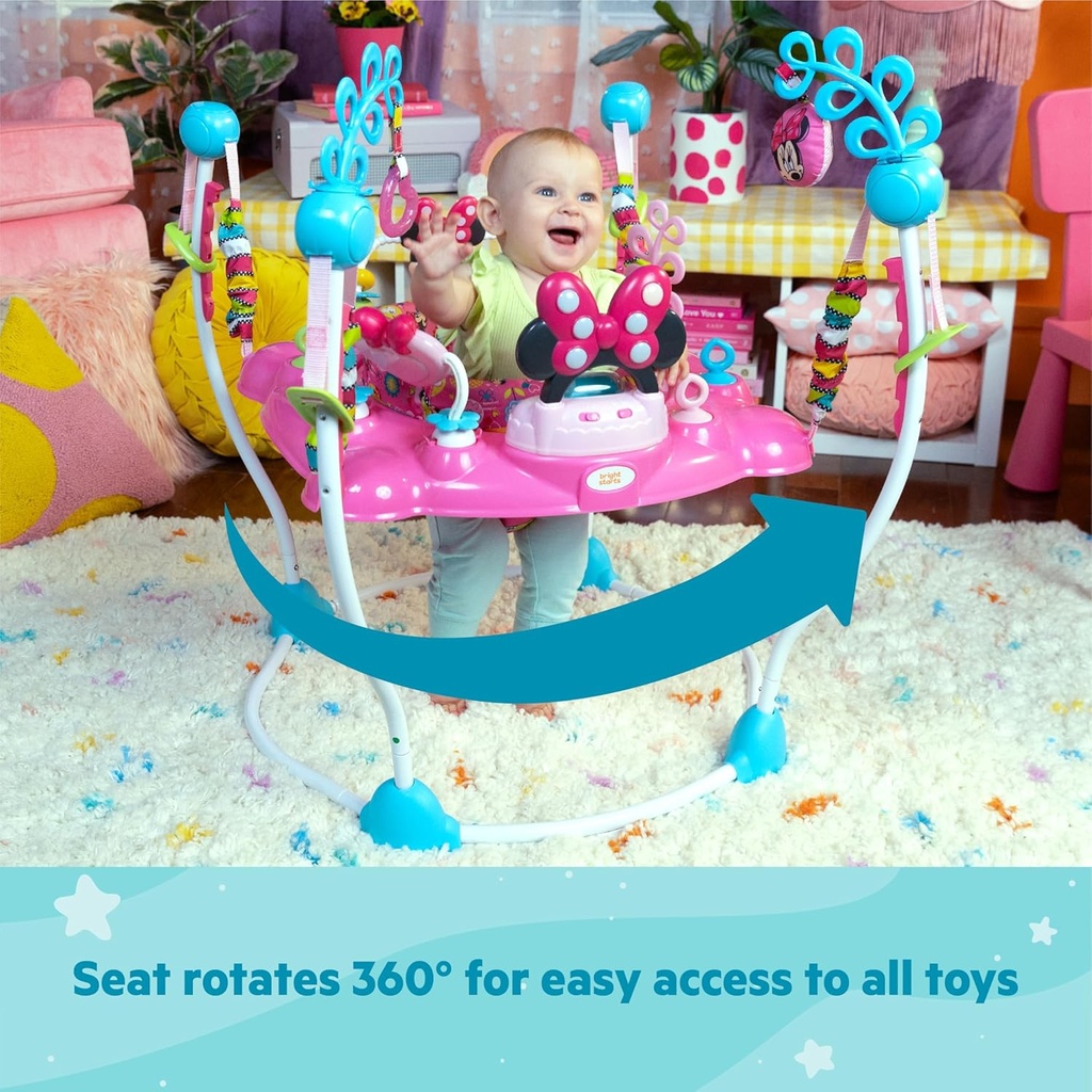 Bright Starts Jumperoo Minnie Mouse Peekaboo Activity Jumper
