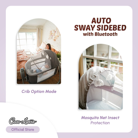 Cocolatte Auto Sway Swing Sidebed with Bluetooth