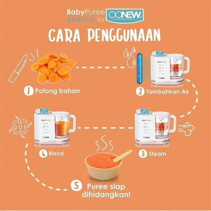 Oonew Baby Pure 6in1 Digital Baby Food Processor