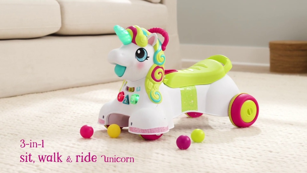 Infantino 3in1 Sit Walk and Ride Unicorn