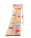 Pikler Triangle Jumbo With Slide and Rock Climbing - Colorful