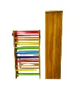 Pikler Triangle Jumbo With Slide and Rock Climbing - Colorful