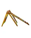 Pikler Triangle Jumbo With Slide and Rock Climbing - Colorful
