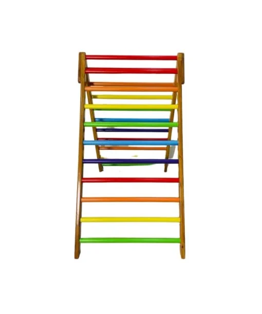 Pikler Triangle Jumbo With Slide and Rock Climbing - Colorful