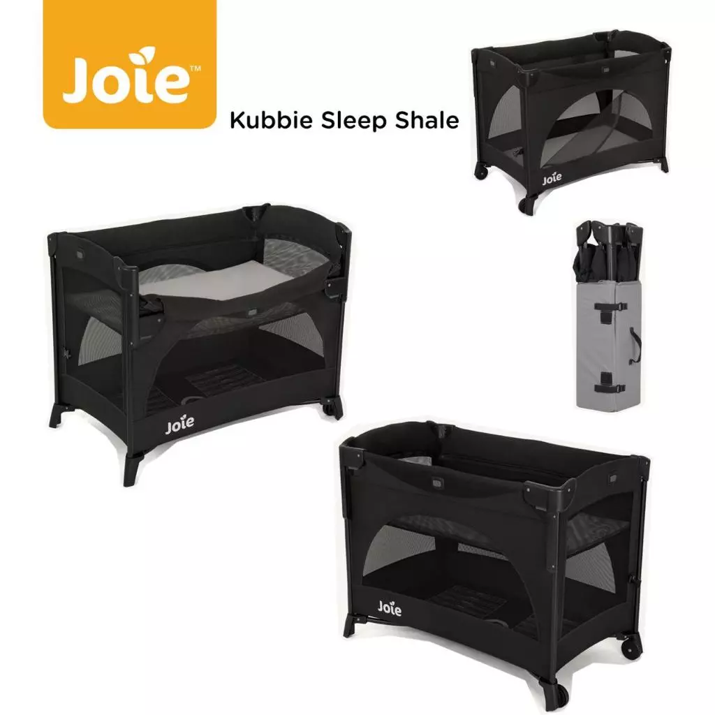 Joie Kubbie Sleep Bedside Baby Box - Shale