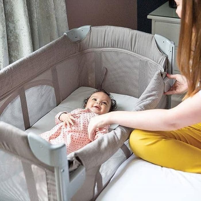 Joie Kubbie Sleep Bedside Baby Box - Shale