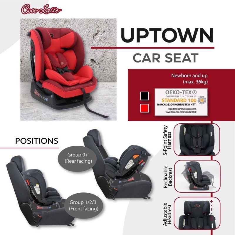 Cocolatte Uptown 878 Carseat - Red