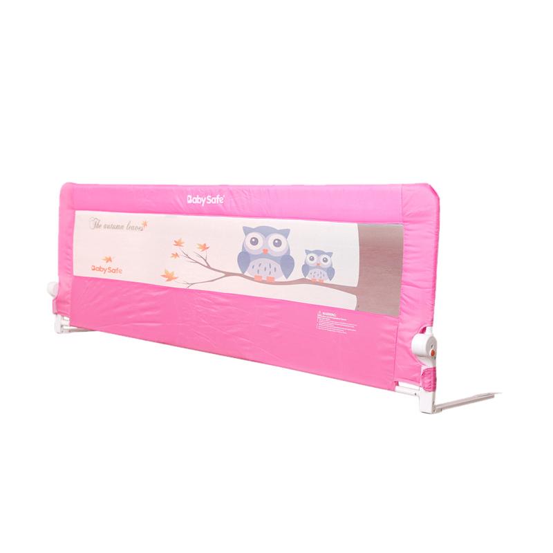 Babysafe Bedrail Owl Pink