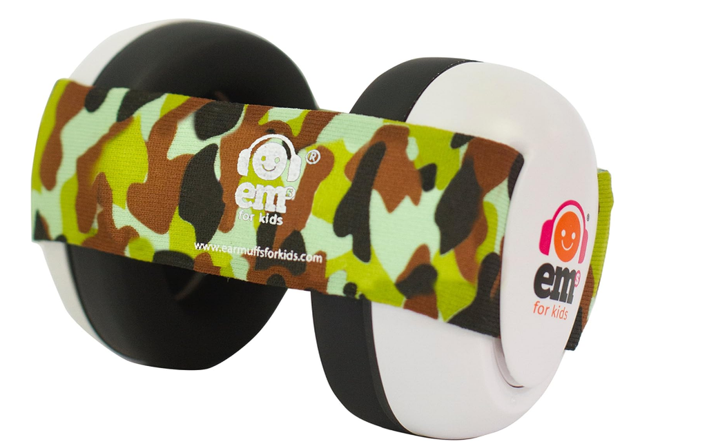 Ems Baby Earmuff (Black with Army Camo)