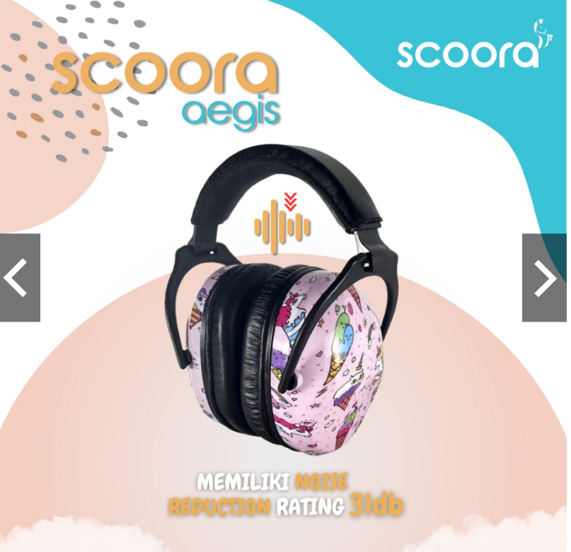 Scoora Aegis Earmuff (Pink Ice cream)