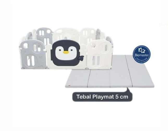 Lumba New Combo Penguin Fence Monochrome and Playmat 10+2 – Tanpa Ring Basket