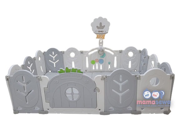 Lumba Play fence Forest Lodge Mono and Playmat 12+2