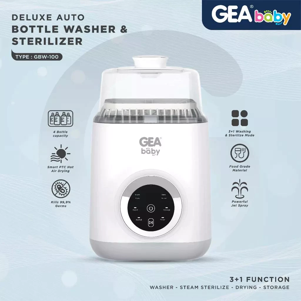 Gea Baby GBW-100 Deluxe Auto Bottle Washer & Sterilizer Dryer