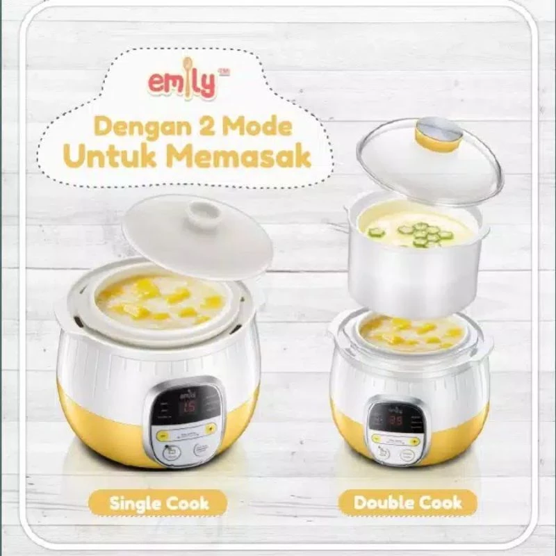 Emily Slow Cooker & Steamer 0.8 Liter 